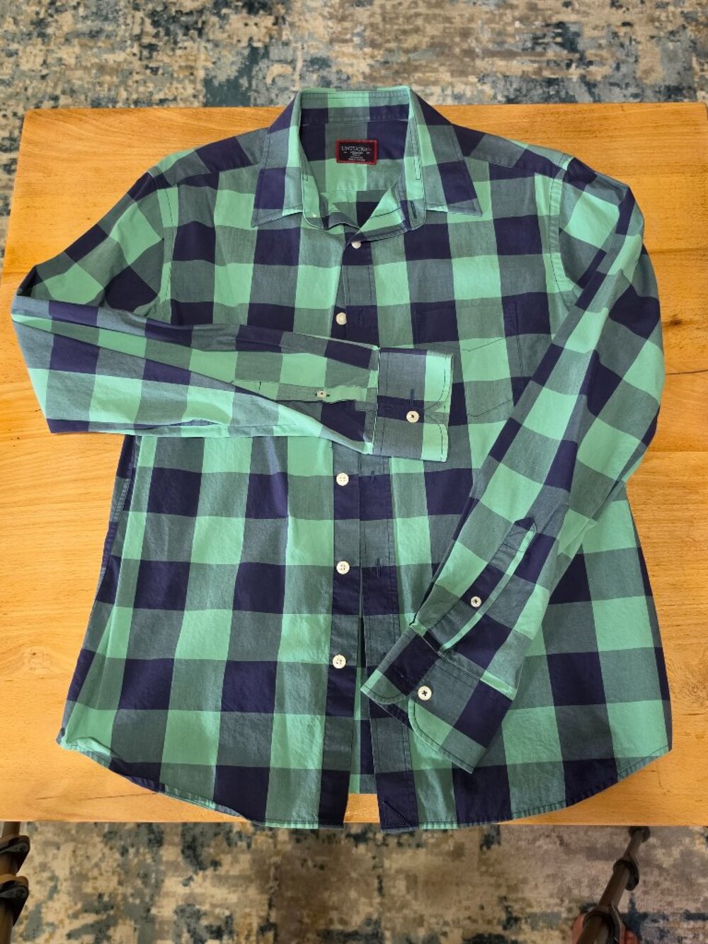 Untuckit Men’s Plaid Button‑Down Shirt – Classic Fit